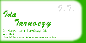 ida tarnoczy business card