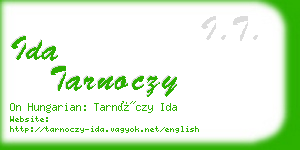 ida tarnoczy business card